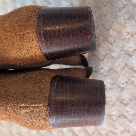 Lauren Ralph Lauren Raquel 100% Leather Suede Brown Western Boots - Picture 8 of 15